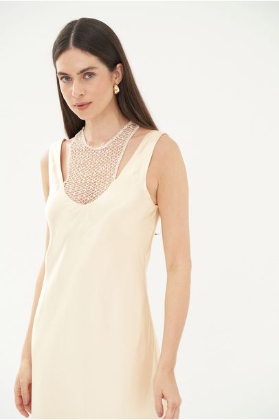 Vestido Midi Fillamê Framed - OFF WHITE