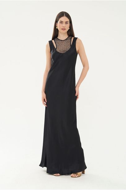 Vestido Midi Fillamê Framed - PRETO