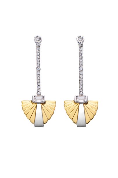 Brinco Amour Deco Quartzo Jessica Kattan - Dourado