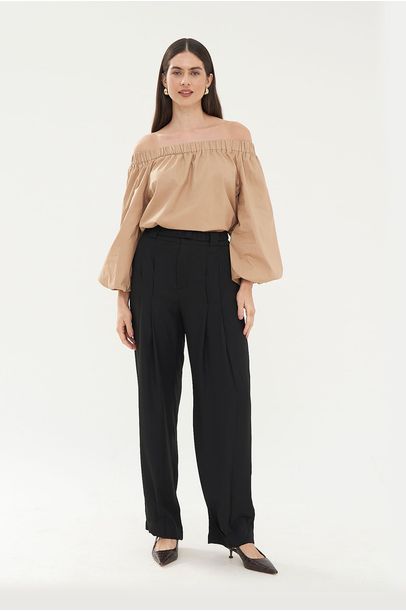 Calça Reta Isadora Aleha - PRETO