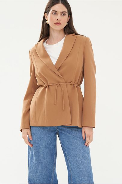 Blazer Giulia Aleha - MARROM