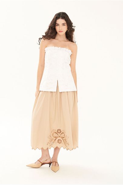 Corset Renda  Le Shay - Branco
