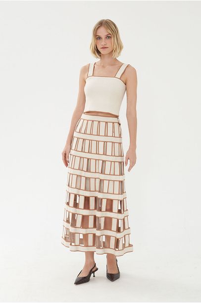 Top Com Alças Beca Aleha - OFF WHITE