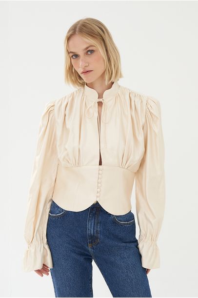 Blusa Ml Pecci Aluf - OFF WHITE