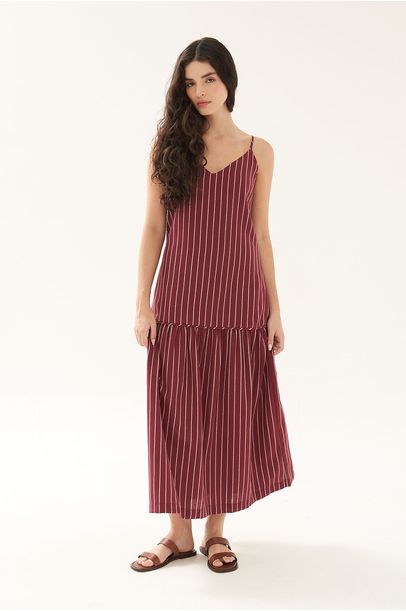 Vestido Midi Gallone Clemence - VINHO