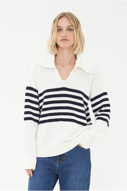Blusa Tricot Nautic Clemence - OFF WHITE