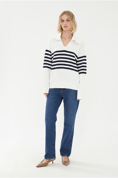 Blusa Tricot Nautic Clemence - OFF WHITE