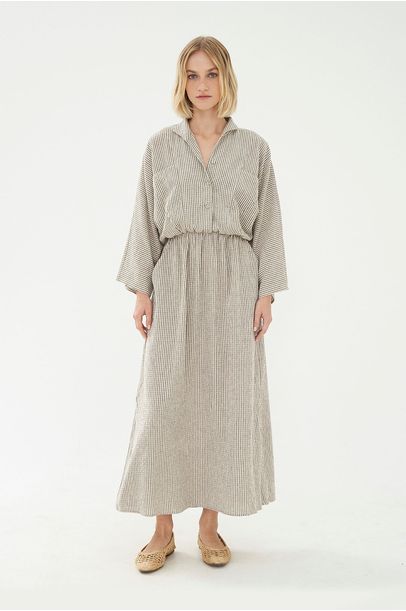 Vestido Longo Convexo A.Niemeyer - BICOLOR