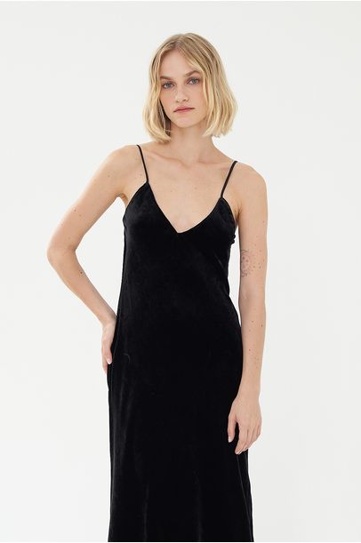 Vestido Longo Nila Le Soleil D'ete - PRETO