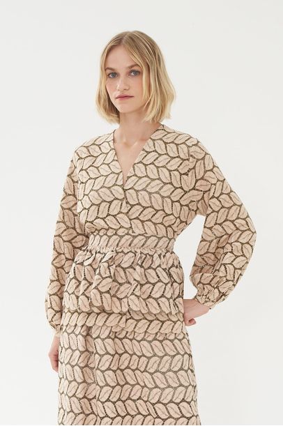 Blusa Manga Longa Cipó Gaitee - BEGE