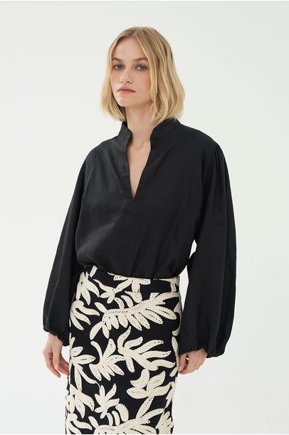 Camisa Grace Linnen - PRETO
