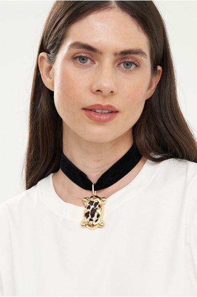 Choker Pendant Orgânico Framed - ANIMAL PRINT