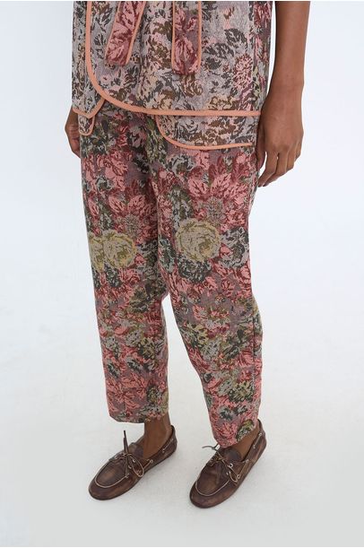Calça Reta Jacquard Majorelle Savy - FLORAL