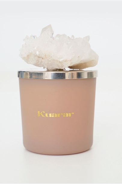 Vela Rosé Quartzo de Cristal Kuarar - MARROM