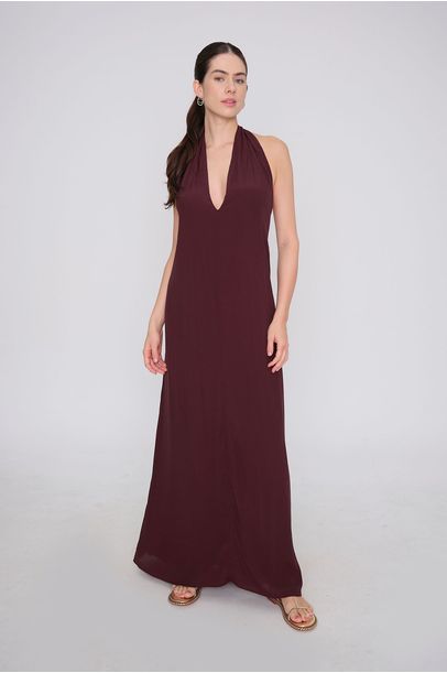 Vestido Bia Frente Única Argi - MARROM