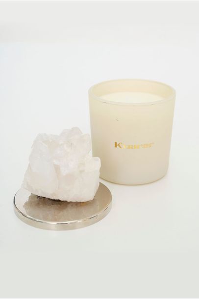 Vela Cinza Quartzo de Cristal Kuarar - CINZA