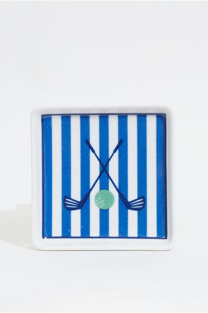 Porta Joias Stripes Golfe Cian Candle - Branco