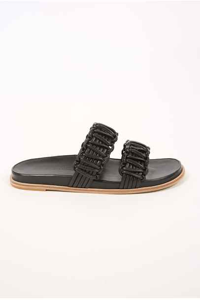 Sandalia Chinelo Macramê Preto Andre Muller PRETO