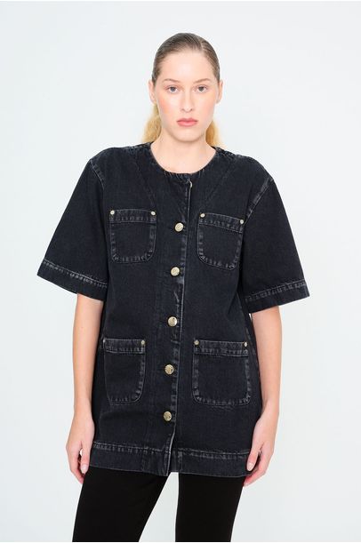 Casaco Jeans Nimbus Lilly Sarti - PRETO