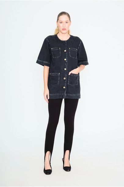 Casaco Jeans Nimbus Lilly Sarti - PRETO