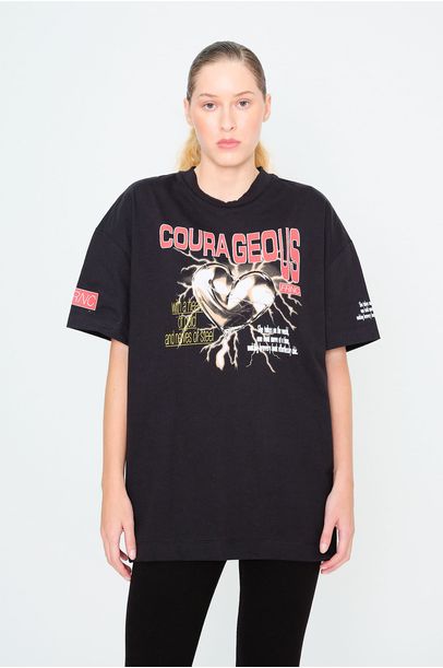 T-Shirt Max Courageous Francesca - PRETO
