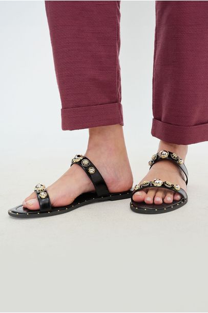Rasteira Marmor All Most Vintage - PRETO