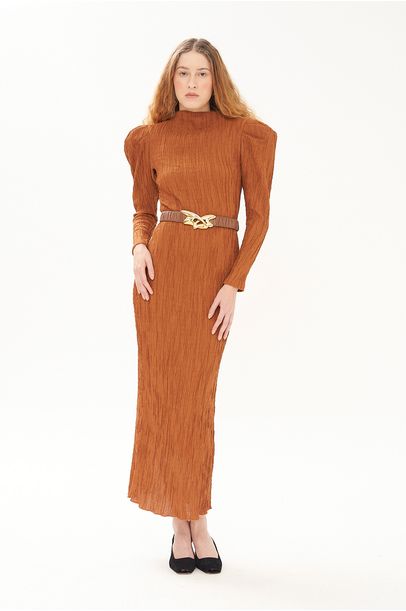 Vestido Midi Bliss Framed - CARAMELO
