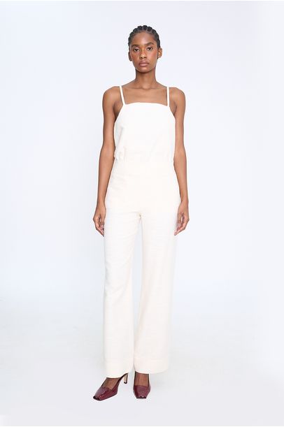 Calça Reta Aruba Clemence - OFF WHITE