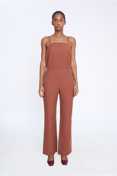 Calça Reta Aruba Clemence - MARROM