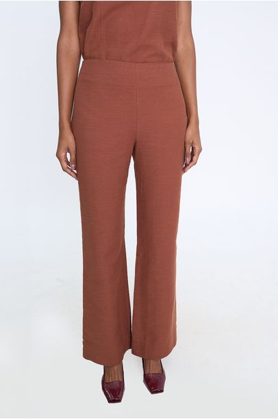 Calça Reta Aruba Clemence - MARROM