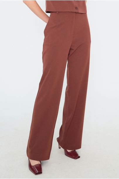 Calça Alfaiataria York Clemence - MARROM