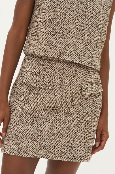 Saia Mini Ferrara Clemence - MARROM