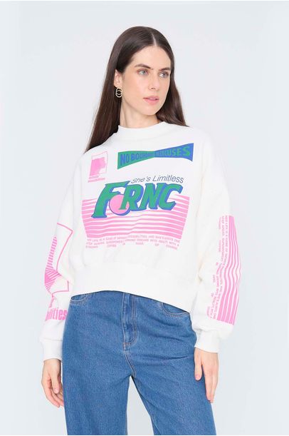 Pull Moletom Infinite Francesca - OFF WHITE