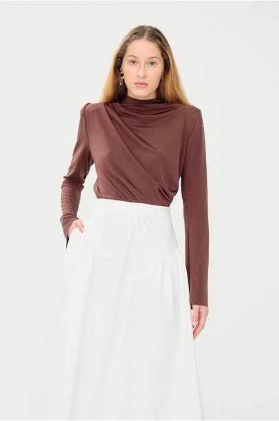 Blusa Muse Aseer - MARROM