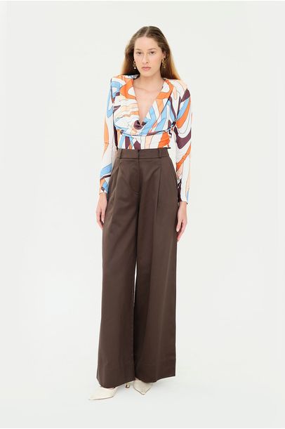 Calça Reta Bambola Aseer - MARROM