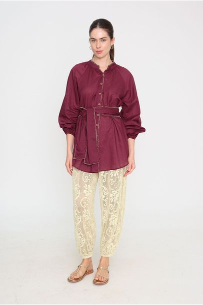 Camisa Manga Longa Melinda Savy - ROXO