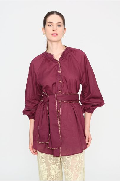 Camisa Manga Longa Melinda Savy - ROXO