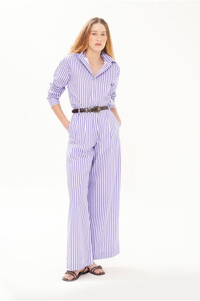 Camisa Oba Listrada Olive You - Roxo