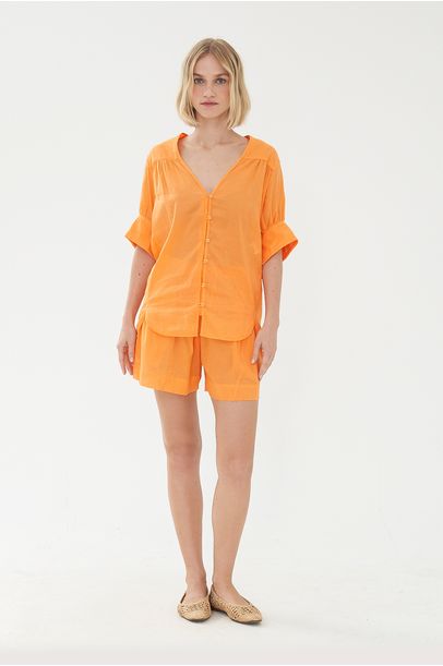 Camisa Cleo Rami Olive You - Laranja