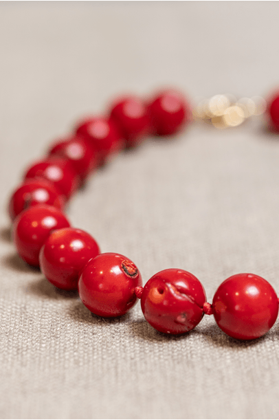 Colar Regina Coral Emerencianas - Vermelho