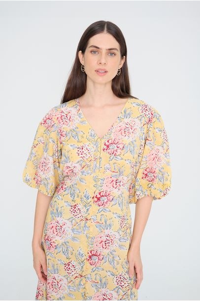 Vestido Lupine Ethne - AMARELO