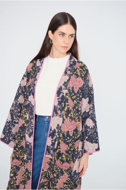 Kimono Kathan De Algodão Ethne - MULTICOLORIDO