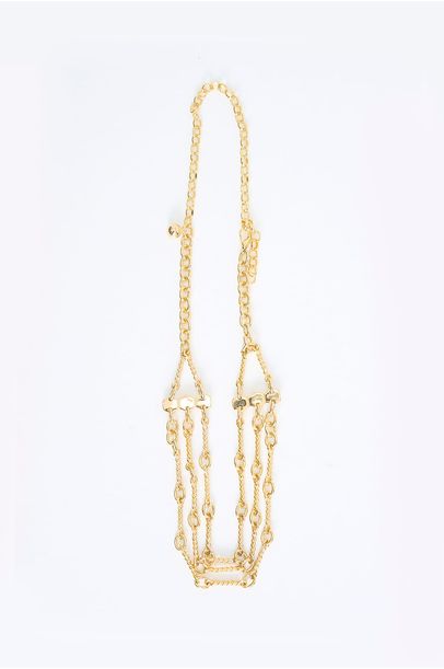 Colar Corrente Tripla Framed - DOURADO