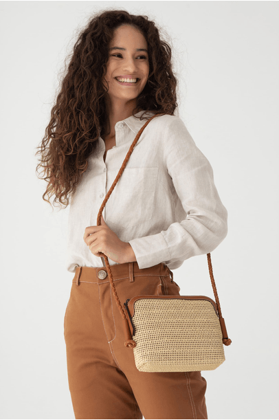 Bolsa Tear Alça Trançada Cabana - Natural