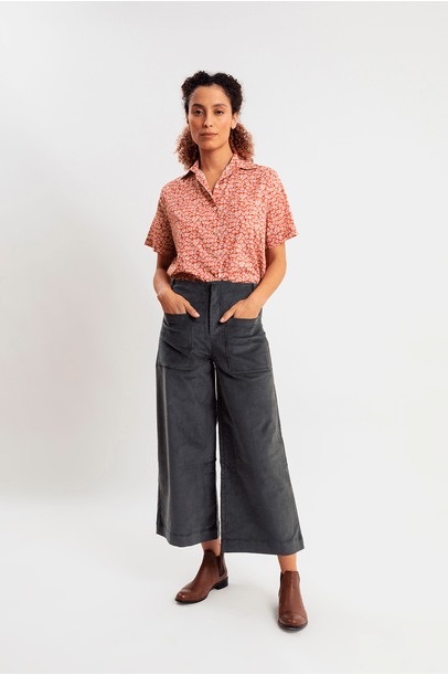Calça Veludo Chumbo Cabana - Cinza