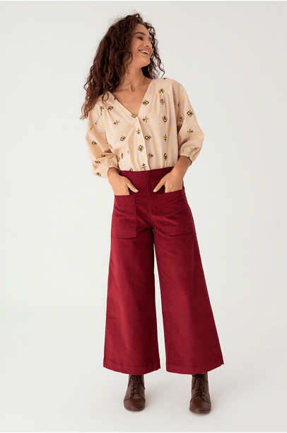 Calça Veludo Vinho Cabana - Vinho