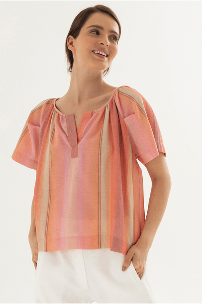 Blusa Pregas Degradê Cabana - Listras