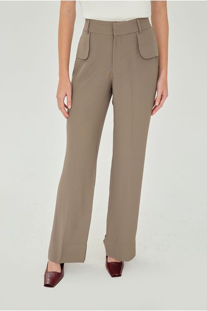 Calça Reta Helga Aleha - CINZA