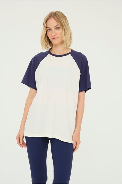 Camiseta Raglan Bristol All Most Vintage + Lauf - OFF WHITE