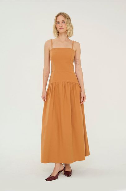 Vestido Midi Maran Clemence - CARAMELO